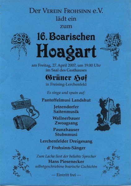 Hoagart 2007 - Ankündigung